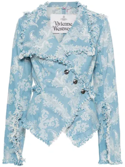 Vivienne Westwood Worth More Asymmetrical Blazer In Blue