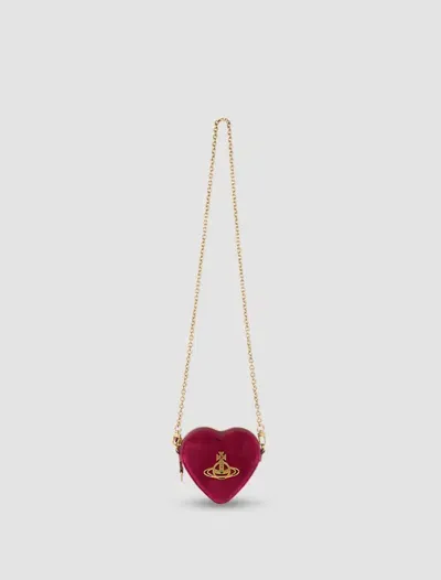 Vivienne Westwood Borsa Heart Wristlet In Purple