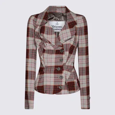 Vivienne Westwood Giacche Red Check In Multicolor