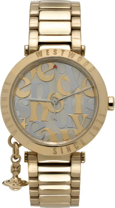 Vivienne Westwood Gold Orb Logomania Watch