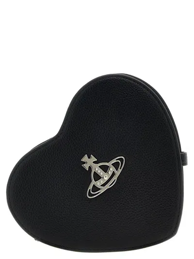 Vivienne Westwood Louise Heart Crossbody Bag In Black