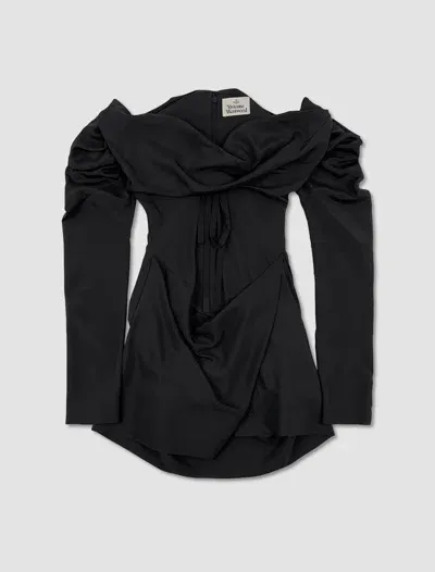 Vivienne Westwood Mini Abito A Corsetto Iwona In Black