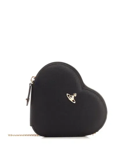 Vivienne Westwood New Heart Crossbody In Black