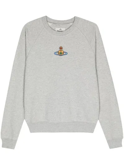 Vivienne Westwood Orb-embroidered Sweater In Grey