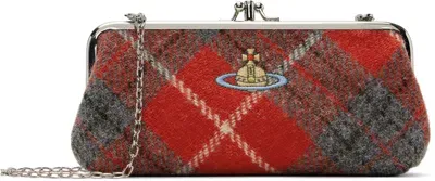 Vivienne Westwood Red Double Frame Chain Bag In Neutral