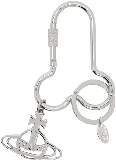 Vivienne Westwood Silver Penis Carabiner Keychain In Q401 Silver