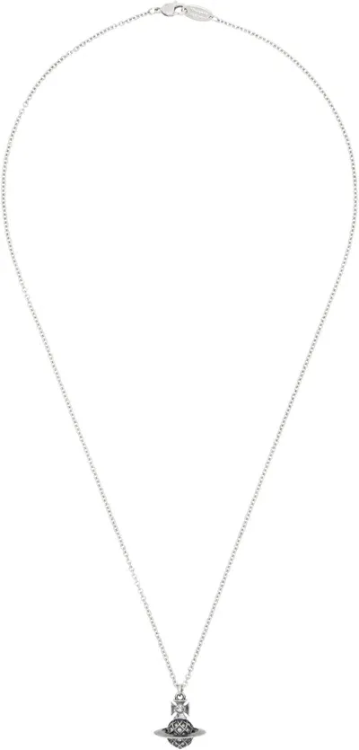 Vivienne Westwood Silver Willa Pendant Necklace In Gray