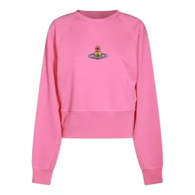 Vivienne Westwood Orb Embroidered Crewneck Sweatshirt In Pink