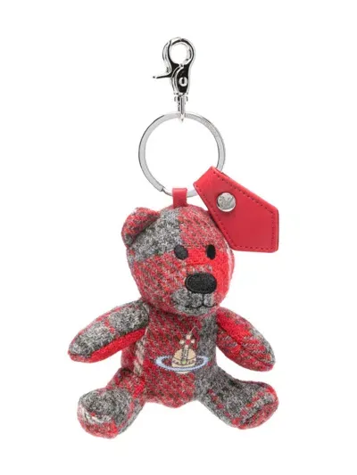 Vivienne Westwood Teddy Bear Keyring In Red