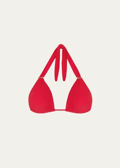 Vix Solid Bia Tube Bikini Top In Red Poppy