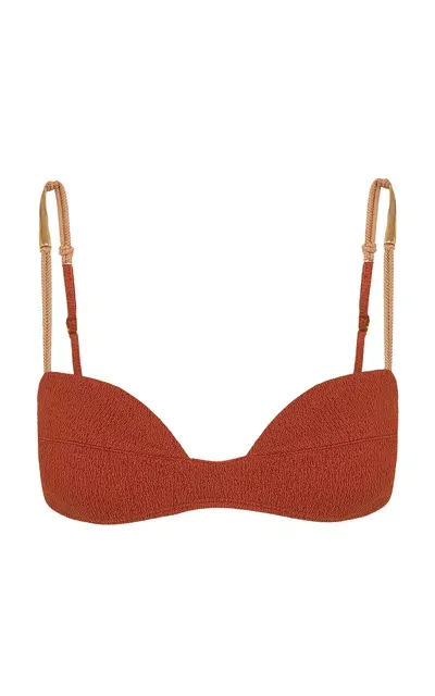 Vix X Bianca Brandolini Firenze Mandy Amelia Hardware-detailed Bikini Top In Red