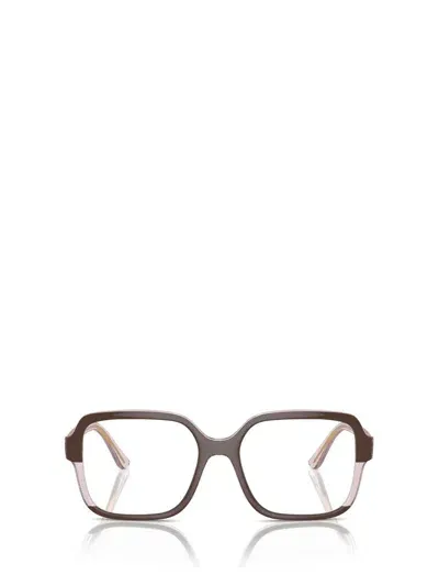 Vogue Eyewear Eyeglasses In Brown / Transparent Rose Glitter