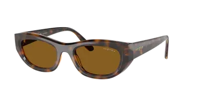 Vogue Eyewear Woman Sunglass Vo5616s In Dark Brown Polar