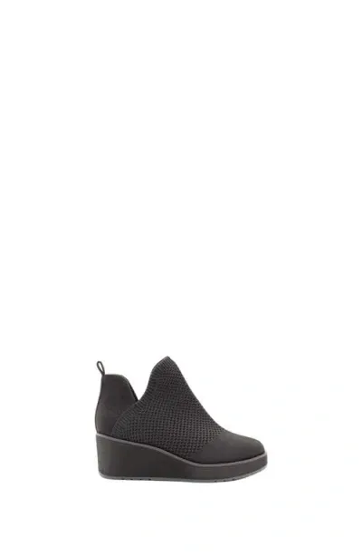 Volatile Albright Knit Wedge Bootie In Black