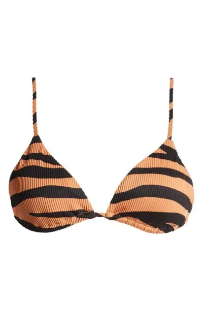 Volcom Keep Up Triangle Bikini Top In Wild Ginger