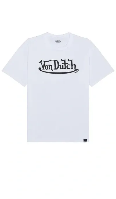 Von Dutch Logo Tee In 白色