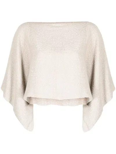 Voz Cape-style Long-sleeved Jumper In Neutrals