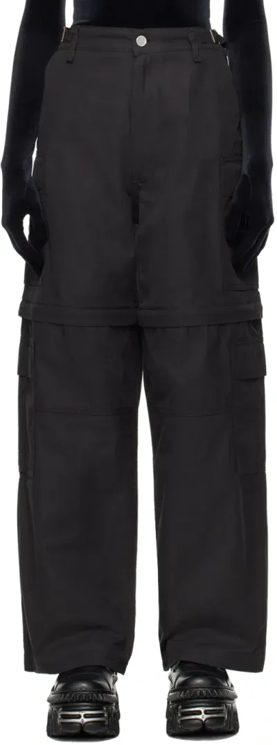 Vtmnts Black Cinch Tab Cargo Pants