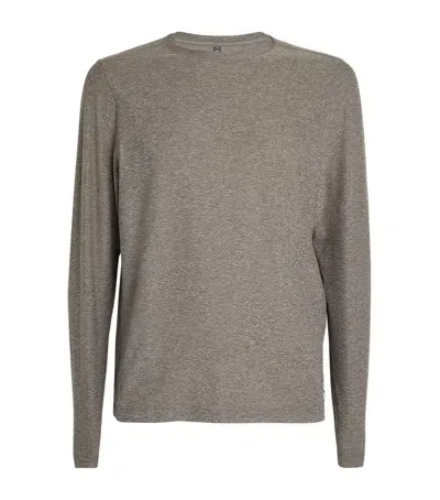 Vuori Strato Tech Long-sleeved T-shirt In Grey