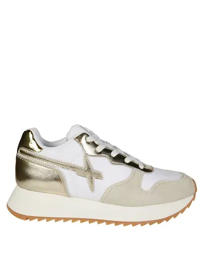 W6yz Sneakers Jet Suede Nylon Metallic In Beige