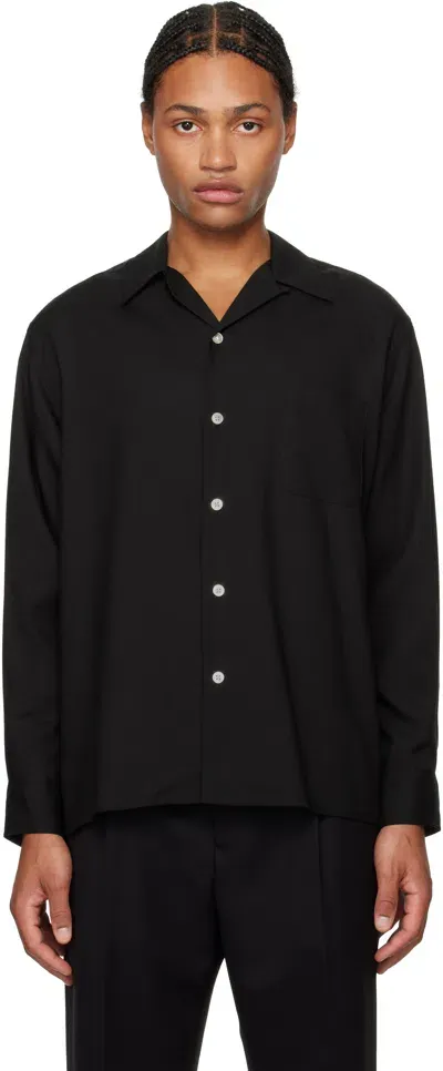 Wacko Maria Black 50's Open Collar Shirt