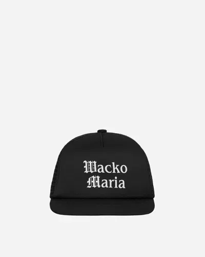 Wacko Maria Logo Trucker Cap In Black