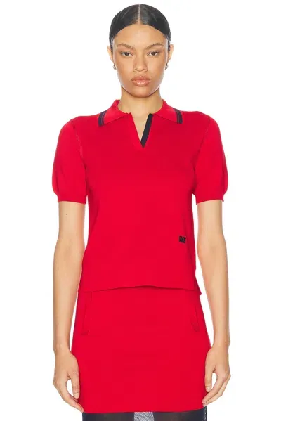 Wales Bonner Verse Polo Top In Red