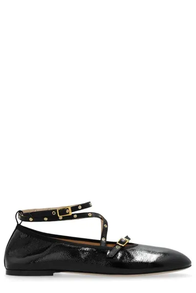 Wandler June Ankle Ballerinas In Black