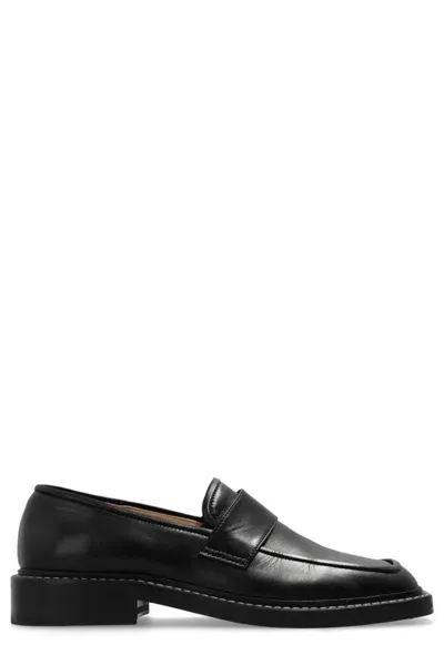 Wandler Lucy Square Toe Loafers In Black