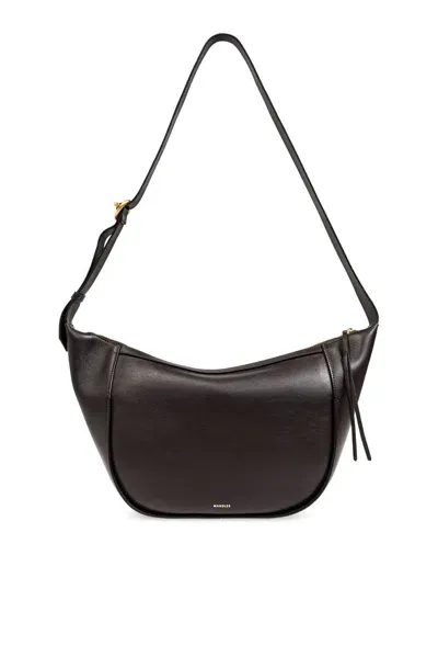 Wandler Maggie Logo Embossed Shoulder Bag In Brown