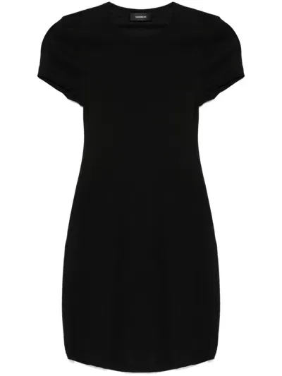 Wardrobe.nyc Cotton Mini Dress In Schwarz