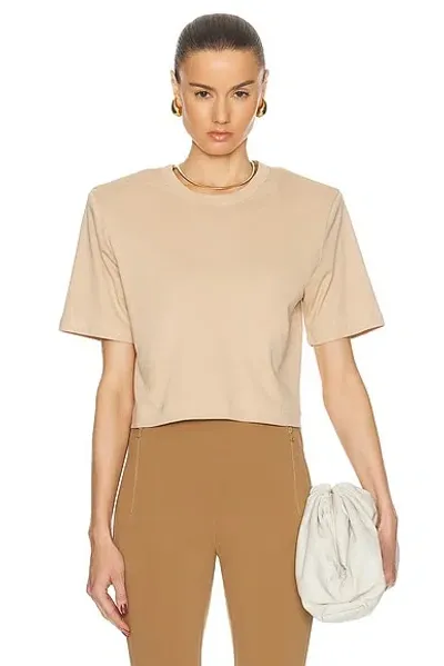 Wardrobe.nyc Wardrobe. Nyc Crop Shoulder Pad T-shirt Khaki