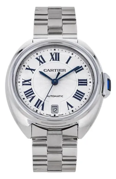 Watchfinder & Co. Cartier  2019 Cle De Cartier Automatic Bracelet Watch, 35mm<br /> In Silver