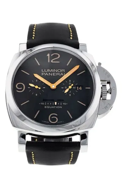 Watchfinder & Co. Panerai  Luminor 1950 Leather Strap Watch, 47mm In Black