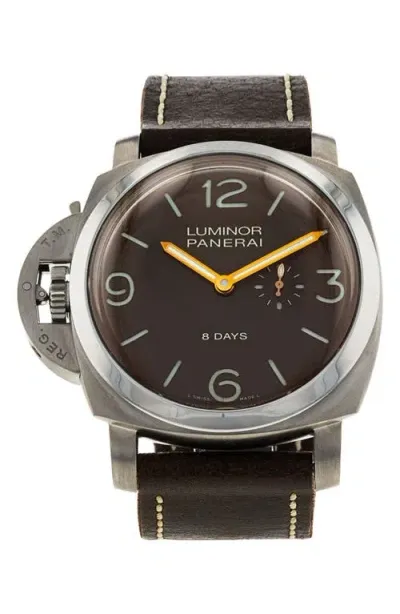 Watchfinder & Co. Panerai  Luminor 1950 Leather Strap Watch, 47mm In Brown