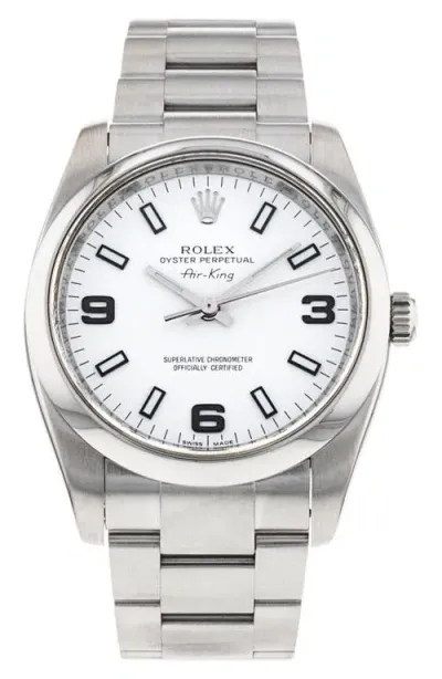 Watchfinder & Co. Rolex  2010 Oyster Perpetual Air-king Automatic Bracelet Watch, 34mm In White