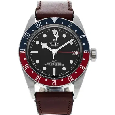 Watchfinder & Co. Tudor  Black Bay Gmt Leather Strap Watch, 41mm In Brown