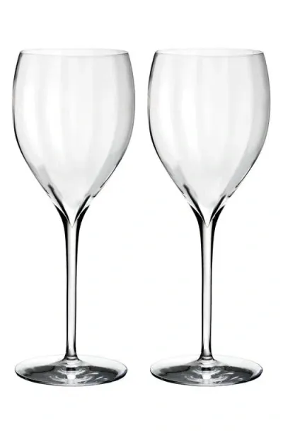 Waterford Elegance Set Of 2 Fine Crystal Sauvignon Blanc Glasses In Elegance Optic