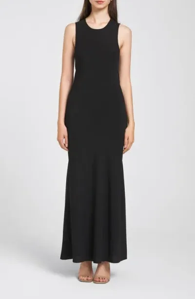 Wayf Clemence Sleeveless Maxi Dress In Black