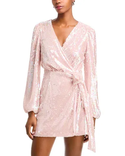 Wayf Flash Sequin Dress In Blush