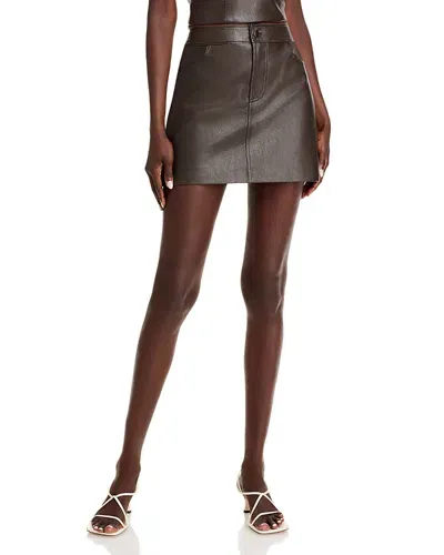 Wayf Gia Mini Skirt In Espresso