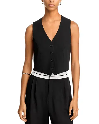 Wayf Preston Cropped Vest In Black