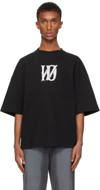 We11 Done Black Letter Logo T-shirt