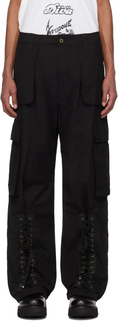 We11 Done Black Military Cargo Pants