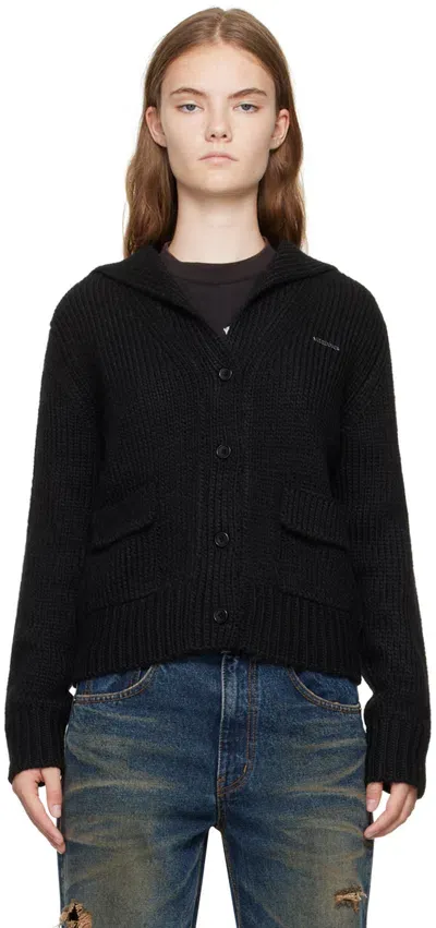 We11 Done Black Sailor Cardigan