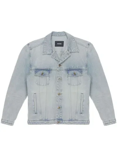 We11 Done Cotton Denim Jacket In Blue