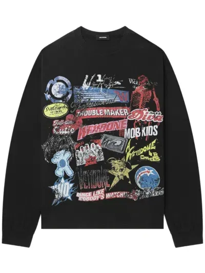 We11 Done Graphic Print Sweatshirt In Black