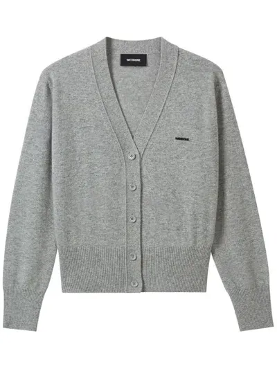 We11 Done V-neck Cardigan In Grey