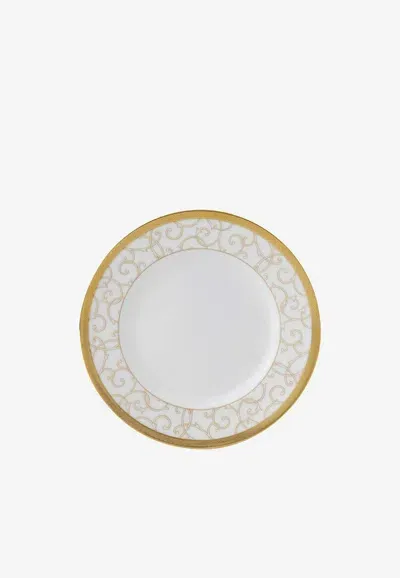 Wedgwood Celestial Gold Porcelain Bread Plate In White