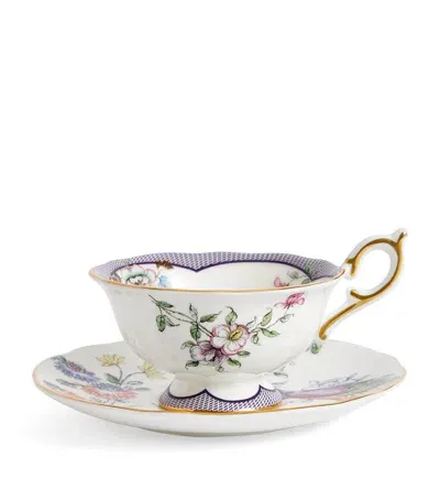 Wedgwood Fortune Teacup And Saucer In Multi